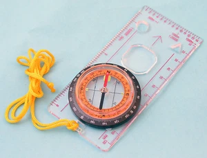 Compass w/ Clear Acrylic Baseplate Magnifier Map Forms - Picture 1 of 1