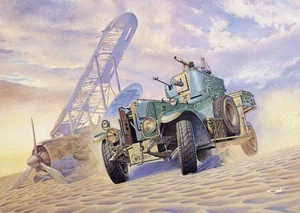 RODEN 734 MAQUETTE BRITISH ARMOURED CAR PATTERN 1920 MK.II (MODIFIED WITH SAND T - Imagen 1 de 1