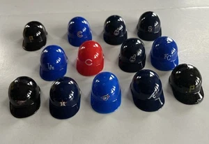 Lot Of 13 MLB Mini Plastic Baseball Team Helmets Team Logo Reds Cubs Braves - Picture 1 of 1