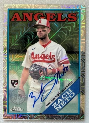 2023 TOPPS UPDATE Auto Los Angeles Angels ZACH NETO Silver Pack Green 62/99 - Image 1 of 3