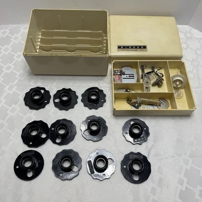 Acessórios para máquina de costura Singer Golden 640 toque e costura placas para pés de câmeras - Imagem 1 de 4