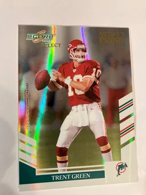 Miami dolphins Kansas City chiefs Trent green 32 made football card see scan - Image 1 of 2