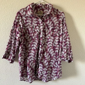 Woolrich Cotton Button Up Shirt Women’s XL Casual Everyday Easter Spring - Picture 1 of 10