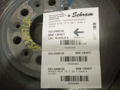 Rotor de freno trasero para Chevrolet Equinox EV 3006494 2025 Foto 1 de 4