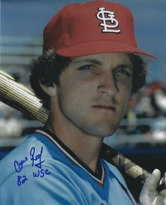 Signed 8x10 GENE ROOF 82 WSC St. Louis Cardinals Autographed photo  - Picture 1 of 1