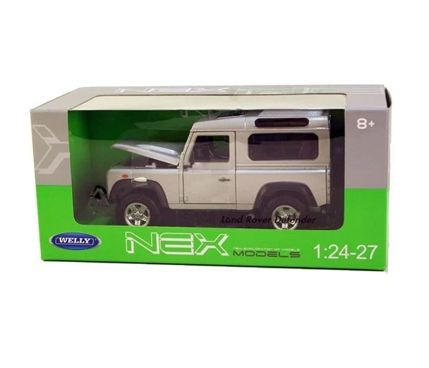 NEW Welly Nex Diecast 1:24 Land Rover Defender Silver - 22498W - Image 1 of 1