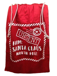 CHRISTMAS SANTA SACK, OVERSIZED, 38" TALL x 24" WIDE, ROOMY, STRONG CANVAS, NEW! - Picture 1 of 6