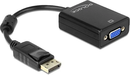 DeLock 61848 Displayport Adapter Stecker auf VGA 15pin Buchse HDTV - Bild 1 von 1