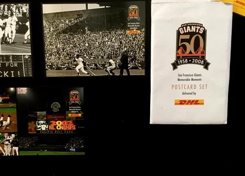 San Francisco Giants 50th Anniversary Postcard Set MEMORABLE MOMENTS 2008 SGA Cover