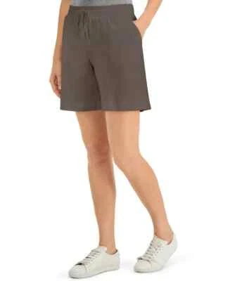 Karen Scott Pull-on Knit Shorts, SZ XS, Brown Clay - Image 1 of 3