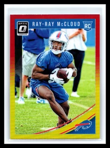 🏈 RAY - RAY MCCLOUD 2018 DONRUSS OPTIC RED & YELLOW HOLO RATED RC # 114 - Picture 1 of 2