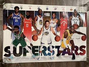 NBA Basketball Superstars 2019 Wall Poster All Stars - Picture 1 of 8
