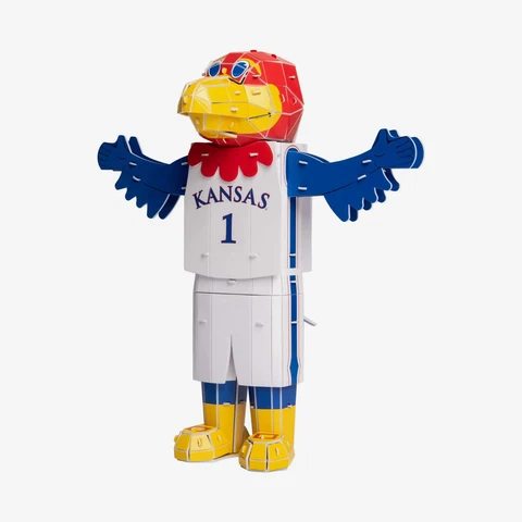 🏈 Foco Pzlz KANSAS JAYHAWKS KU Big Jay 3D Mascot Puzzle 59 Piece NEW MSRP $40🏈 Cover