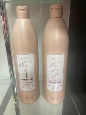 Alfaparf Milano Lisse Keratin fluid  & deep cleansing shampoo Set, 500ML - Image 1 of 2