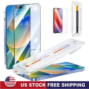 For iPhone 16 Pro Max /Plus Tempered Glass Screen Protector Magic Auto Alignment - Picture 1 of 20