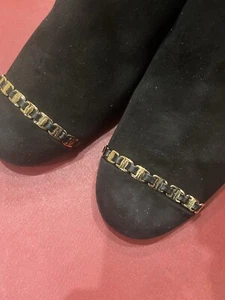 Salvatore Ferragamo ATRI Womans Black Suede Booties NIB Size 8 Made In Italy - Picture 1 of 6