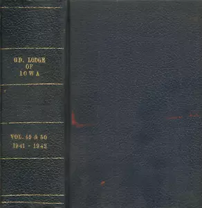 PROCEEDINGS OF THE GRAND LODGE OF IOWA 1941-1942 VOLUMES 49 AND 50 MASONRY - Picture 1 of 1