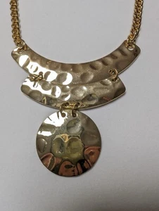 Collar de cadena vintage de metal dorado de 16" - Imagen 1 de 6