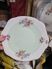 Vintage Duchess Green With Blue Roses Plate
