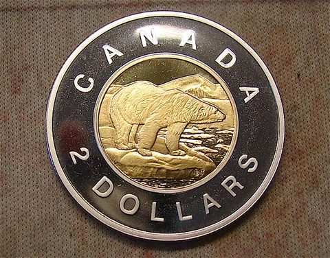 Canada-----1996 Proof $2 Dollar Coin--Polar Bear--Original Box with COA Cover