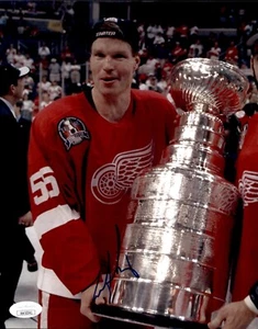 Larry Murphy Signed Detroit Red Wings 1998 Stanley Cup 8x10 Photo JSA COA - Picture 1 of 1