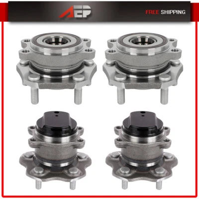 Juego de 4 cojinetes de cubo de rueda delantera trasera para Nissan Rogue Sport 2017 2018-2019 tracción delantera Foto 1 de 4