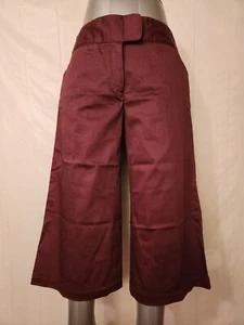 Studio M Womans Dark Brown Wide Leg Capri Crop Pants Size Medium - Picture 1 of 8