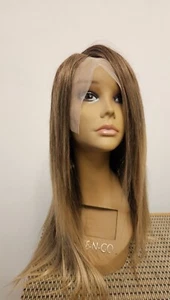 NEW FULL LACE FRONT NATURAL DARK BLONDE LAYERED STRAIGHT HAIR WIG - Picture 1 of 9