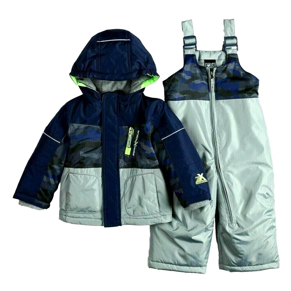 ZeroXposur Infant Boys 2 Pc Snowsuit NWT Gray  Black  Camo   Size 24 Months - Image 1 of 4