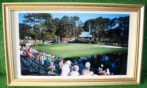 Der Meister Golfplatz gerahmtes Foto Loch ? Große 17" x 10 - Bild 1 von 4