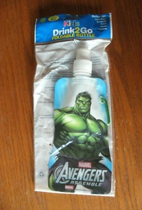 NUEVO Marvel Avengers Incredible Hulk Botella Plegable con Mosquetón Gancho 12 OZ - Imagen 1 de 2