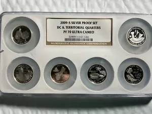 2009 S PROOF SILVER 6 COIN TERRITORIES & DC QUARTER SET NGC PF70 ULTRA CAMEO 25C - Picture 1 of 7
