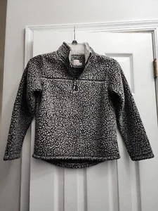 Wonder Nation Sherpa Pullover Sweatshirt 1/4 Zip Gray  Girls M [8] - Picture 1 of 4