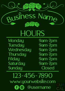 Custom Business Store Office Hours Name Vinyl Decal Sticker Window Door Sign #41 - Picture 1 of 10