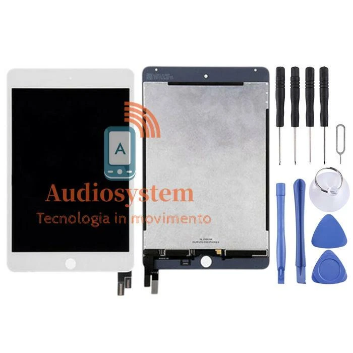 DISPLAY+TOUCH SCREEN per APPLE IPAD MINI 5 SCHERMO VETRO BIANCO A2124 A2133 TOOL - Immagine 1 di 1
