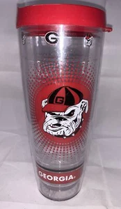 Georgia Bulldogs Tumbler 26 Oz USA Double Insulated Red Lid - Picture 1 of 14