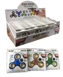 Fidget Spinner edizione limitata cromata metallica - 1x con colore e design casuali - Foto 1 di 1