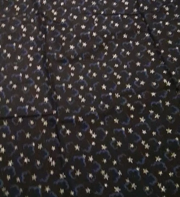 Black With Blue Clouds Silver Sparkly Stars Cotton Fabric  44" X 35" - Image 1 of 4
