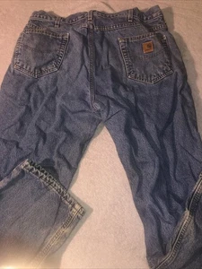 Jeans Carhart para hombre 38x32 Rn 14806 forrados de franela - Imagen 1 de 9
