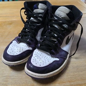 Size 9.5 - Air Jordan 1 Retro OG High GS Court Purple Z2 - Picture 1 of 24