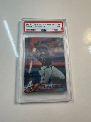 2018 TOPPS ON DEMAND 3D RONALD ACUNA JR. #54 RC PSA 9 - Image 1 of 2