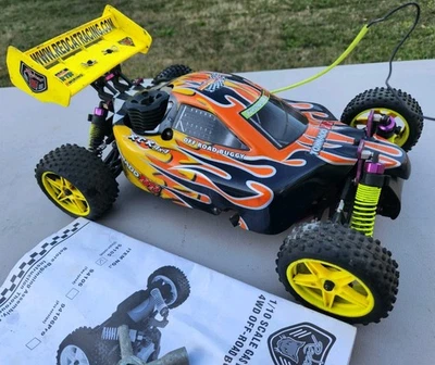 Vintage Redcat Racing R/C Nitro 1/10 Scale Gas Powered 4WD Off-Road Buggy!! - Image 1 of 4