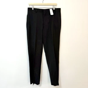 Neu mit Etikett Banana Republic 100 % Wolle moderne Passform schwarze Anzughose $ 150 UVP - 32 x 32 - Bild 1 von 4