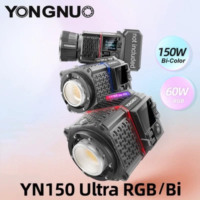 YONGNUO YN150 Ultra 150W RGB Bi-Color Portable LED Video Light Mini Bowen Mount - Image 1 of 4
