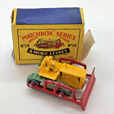Bulldozer oruga vintage Matchbox Lesney A Moko #18 con caja Foto 1 de 4