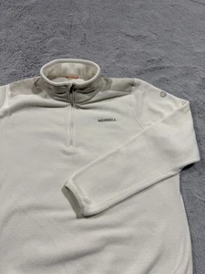 Merrell Pullover Sweater Herren Large weiß Fleece Quarter Zip Outdoor Wandern warm - Bild 1 von 8