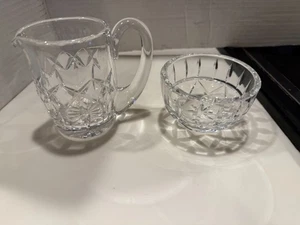 Vintage Waterford Kristall Kerry altes Muster Milchkännchen & offenes Zucker Set - Bild 1 von 7