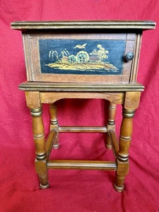 SOPORTE Y CENICERO DE HUMO DE MADERA VINTAGE gabinete de almacenamiento de cigarrillos para fumar - Imagen 1 de 16