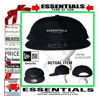🛑SOMBRERO ESENCIALS New Era FEAR Corona Retro 9Fifty CAP Correa Unisex PRENDAS PARA LA CABEZA Foto 1 de 4