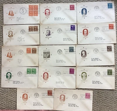 Lot 14 First Day Covers 1938 Presidential Series Martha Washington US Stamps - Image 1 of 4
